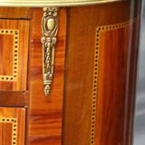 Pair of Bedside Tables / Salon in Marquetry Transition Style Louis XV/Louis XVI