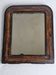 Antique Louis-Philippe mirror, painted wood imitation wood, 30 x 37 cm, 19th century