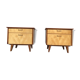 Pair of bedside table vintage compass legs