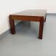 Table basse rectangulaire vintage en orme et loupe d’orme des années 70