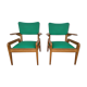 2 old scandinavian-style armchairs with 2 positions 50s