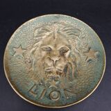 Bronze bowl sign of the zodiac "lion" signed max le verrier