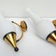 Brass sconces 1950s, set of 2.