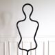 Valet de chambre - Tubular mannequin Black 80s