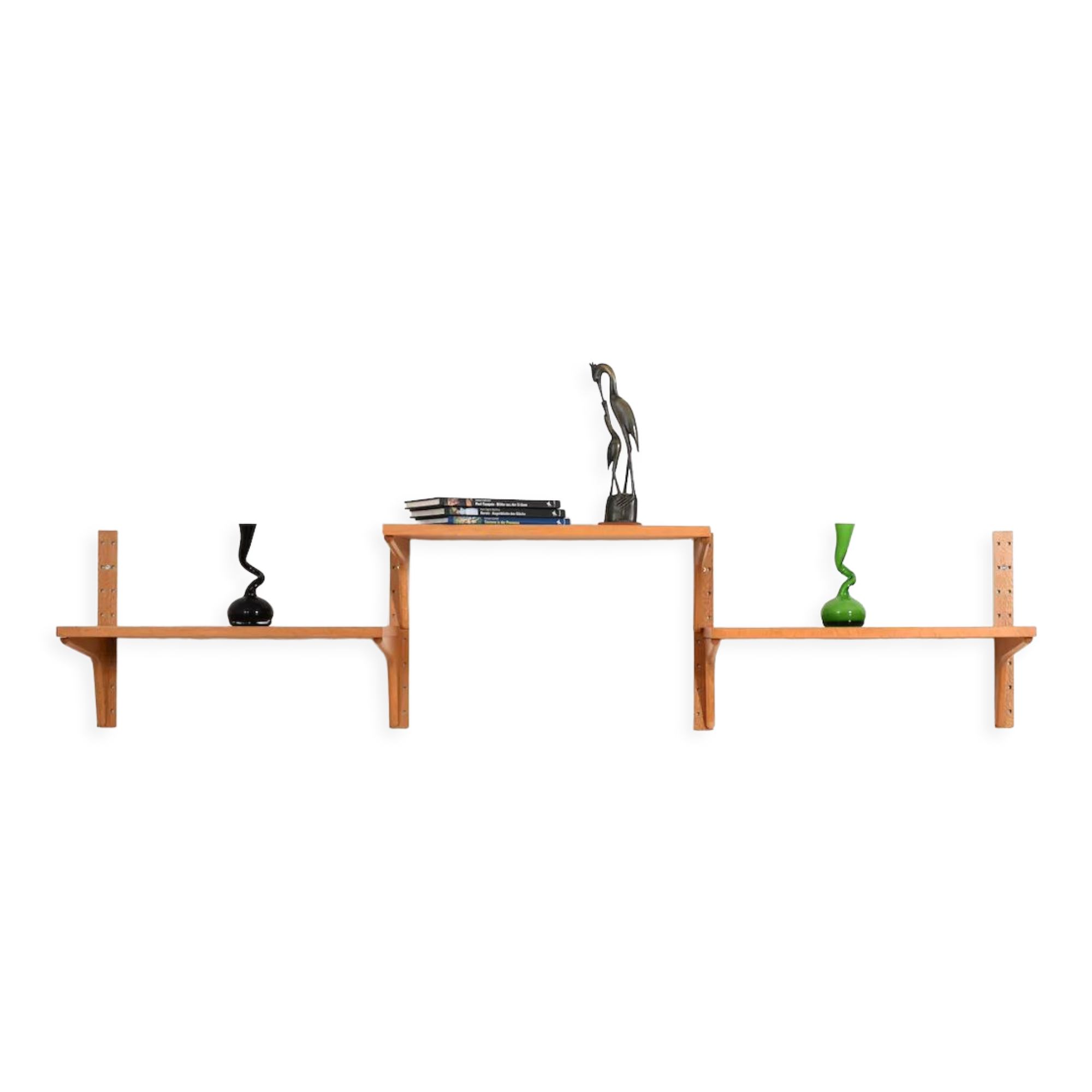 Hg furniture shelf system in oak 1960s