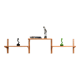 Hg furniture shelf system in oak 1960s