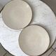 Vintage speckled sandstone plate duos