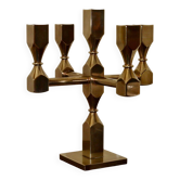 Candelabre en laiton suédois à cinq bras par Gusum vers 1990