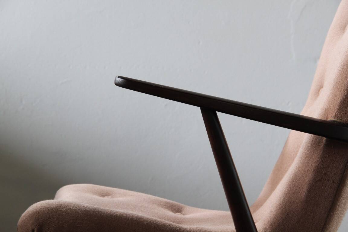 Vintage mid-century lounge chair Danish style of Arctander or Henry Schubell