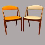 8 Scandinavian design chairs 1960s by Kai Kristiansen in solid teak "