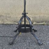 Brutalist wrought iron floor lamp