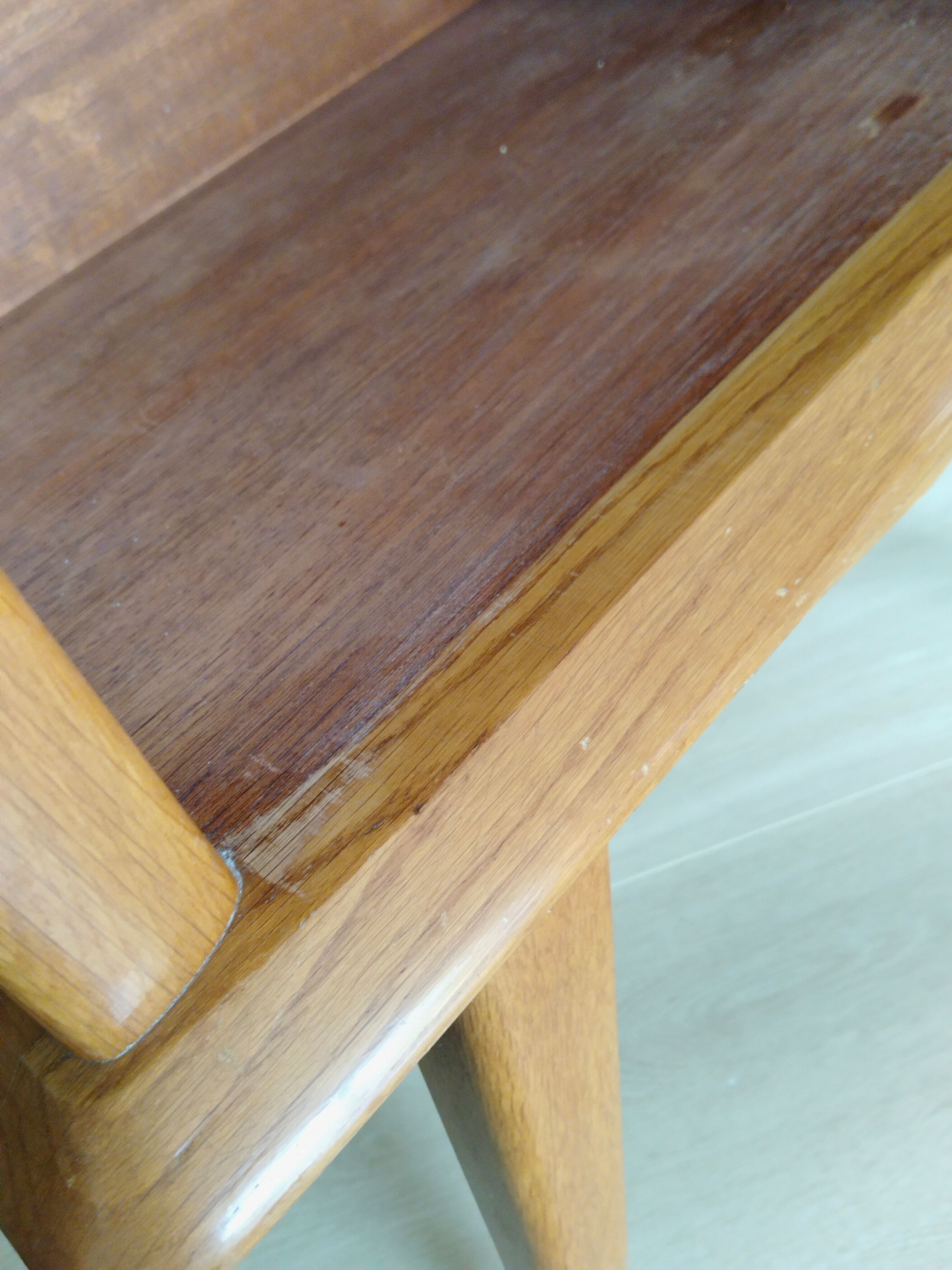 Vintage bedside table, varnish, compass legs, vintage 50s