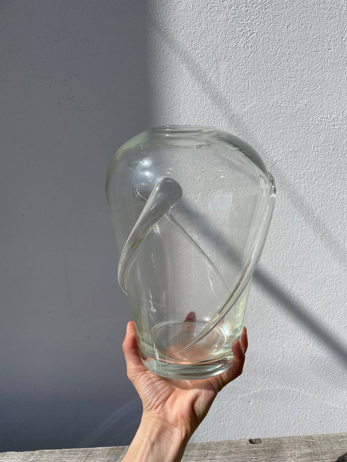 Murano transparent glass vase