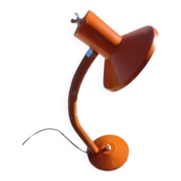 Lampe vintage métal orange