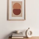 Collage on old paper - B31 - abstract painting signed eawy