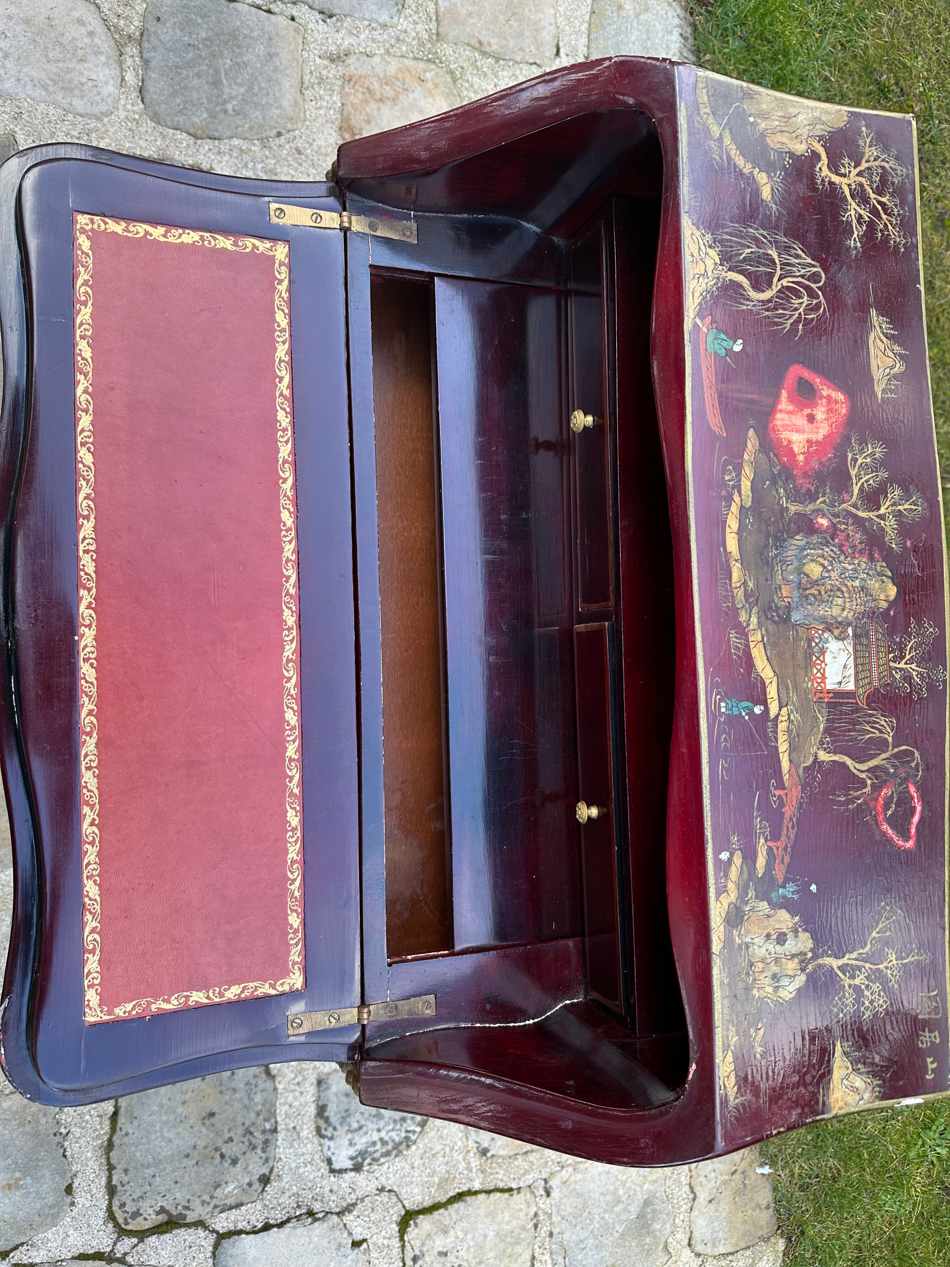 Slope desk - Louis XV style - Chinese lacquer