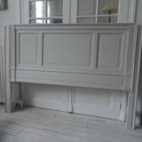 Headboard from the 1930s for a 160 bed in pearl gray patinated solid oak