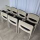 Set of 8 Vintage Aeon Mondial Stackable Chair / Dutch Postmodern Dining Cha