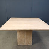 Vintage travertine dining table, 1970s