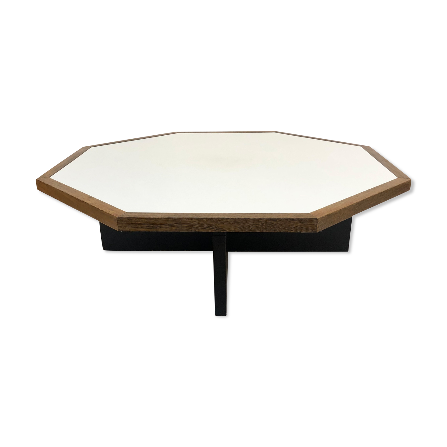 Vintage coffee table wenge hexagon 1960