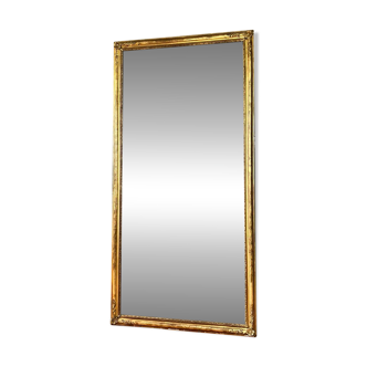 19th-century gilded antique mirror.