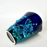 Fat Lava blue ceramic vase from the 70s