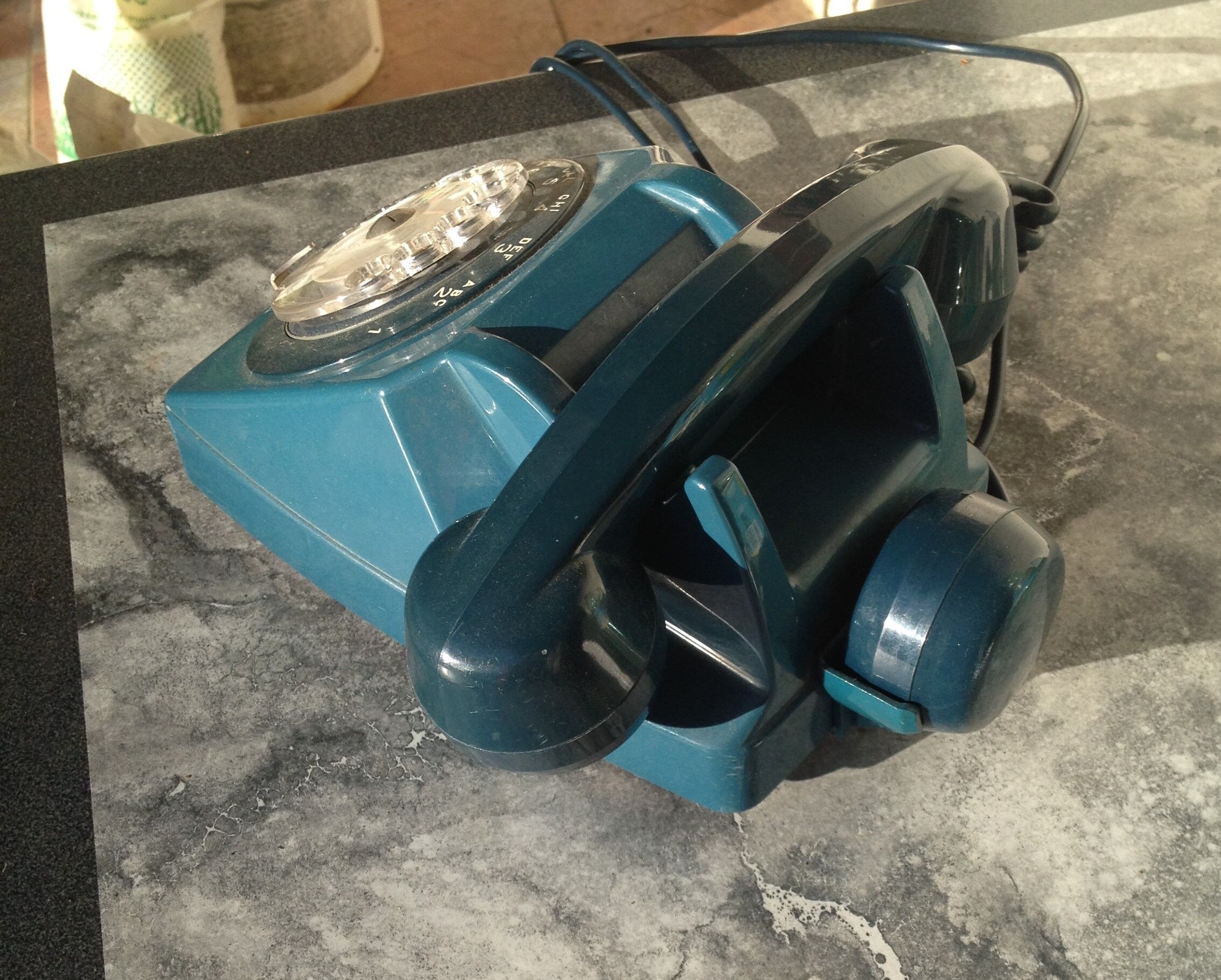 Vintage blue dial phone