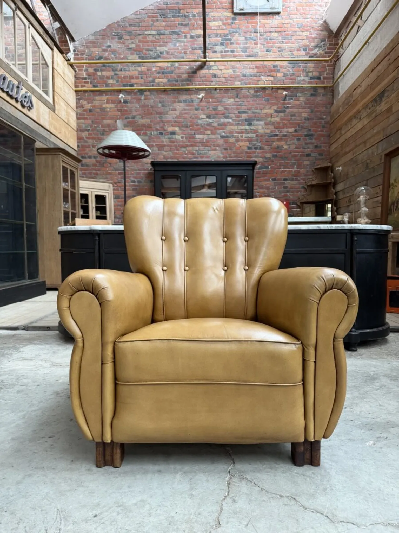 1950s leather armchair
