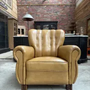 1950s leather armchair