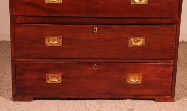 Commode Militaire Ou De Marine En Acajou-19° Siècle