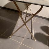 Folding iron table