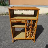 Vintage rattan bar cabinet from the 60s/70s