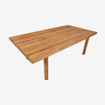 Scandinavian coffee table Mickaël Laursen in solid oak, Denmark 1960s