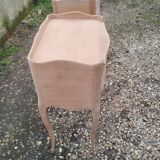 Pair of antique wooden bedside tables in Louis XV style.