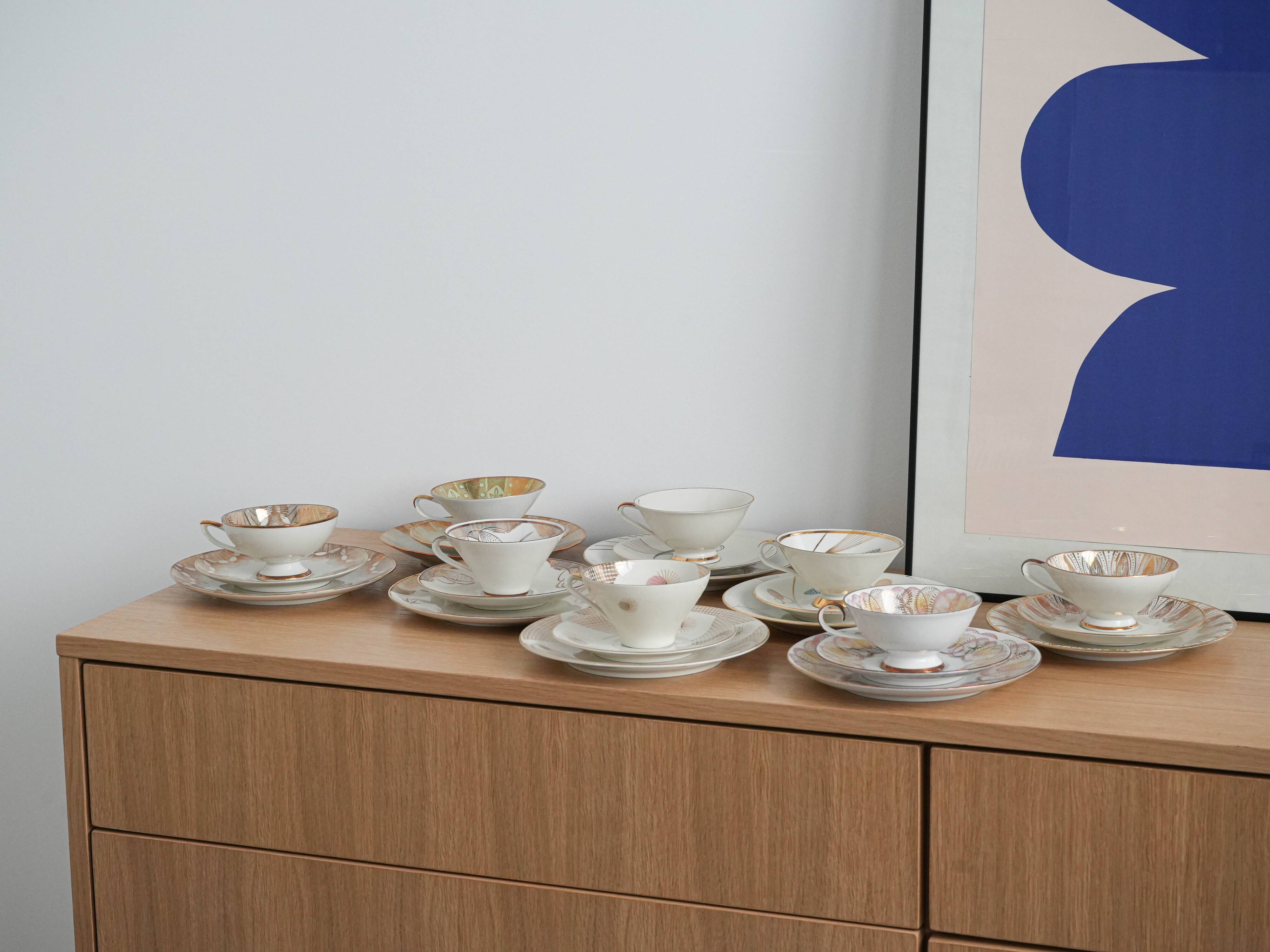 Porcelain cup, German design, 1940s, manufactured Bavaria