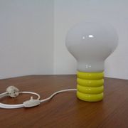 Yellow Opaline Glass Bulb Lamp by Ingo Maurer for M Design, 1960s