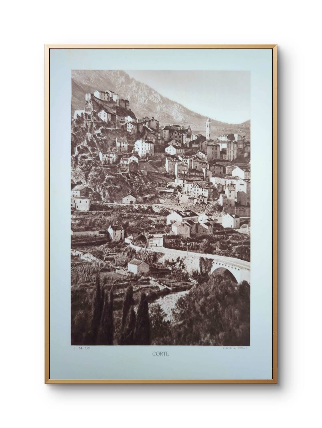 Cut, Corsica, vintage, photo board printed in 1935.