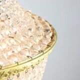 French Empire Crystal and Brass Chandelier, 1940s