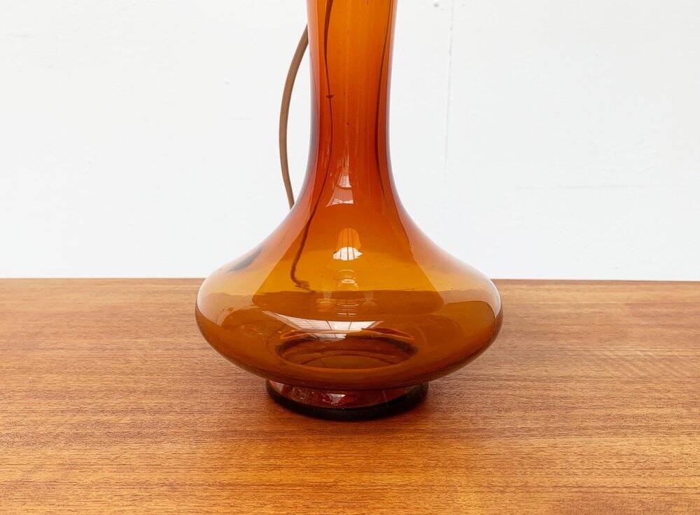 Mid-century Danish glass table lamp by Holmegaard