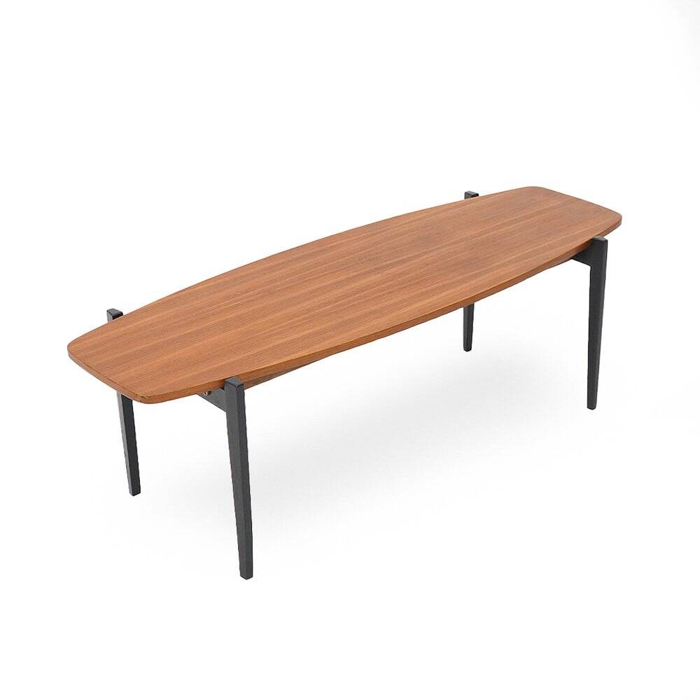 Rectangular coffee table with a teak top, 1960s.