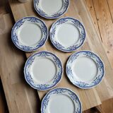 Set of 6 Villeray de Luneville dessert plates
