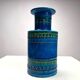 Rimini Blue Terracotta Ceramic Vase attributed to Aldo Londi for Bitossi, Italy, 1960s