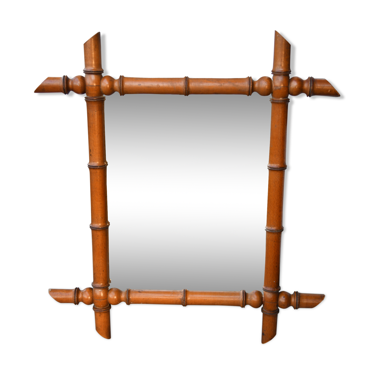 Vintage bamboo mirror