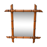 Vintage bamboo mirror
