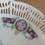 Set of 2 openwork bins or porcelain baskets circa 1920-1930