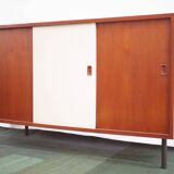 Buffet danois en teck vintage Commode portes coulissantes tiroirs