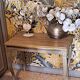 Rectangular coffee table in solid wood, painted and patinated with gold, 1950s