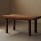 Modernist table in oak and walnut, France, Art Deco, circa 1940.