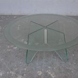 Roundtable low 80s vintage in glass and plexiglass