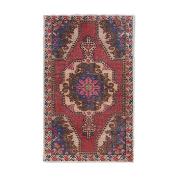 Vintage Turkish rug from Oushak, hand-woven 135x220 cm